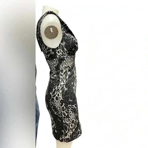 Guess Los Angeles Stretch Mini Animal Print Sleeveless Dress Size Small - Picture 7 of 11